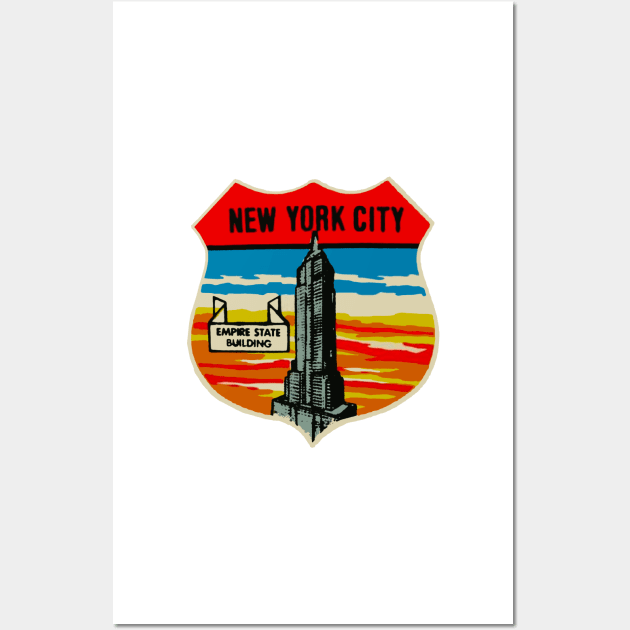 Vintage Empire State Decal Wall Art by zsonn